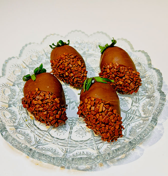 Bombom de Morango com Brigadeiro